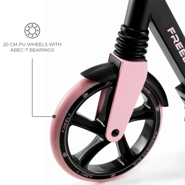 Trotinetă pentru copii cu două roți KinderKraft FREELY (KRFREE00PNK0000) 100 kg/ Pink photo 2