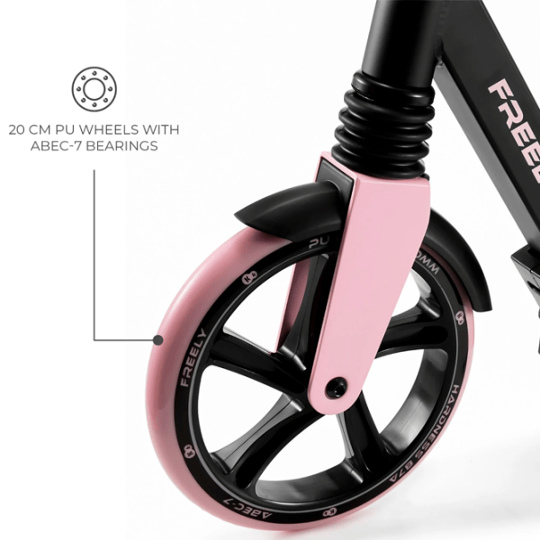 Trotinetă pentru copii cu două roți KinderKraft FREELY (KRFREE00PNK0000) 100 kg/ Pink photo 2