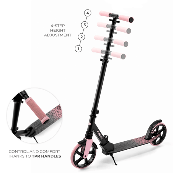 Trotinetă pentru copii cu două roți KinderKraft FREELY (KRFREE00PNK0000) 100 kg/ Pink photo 3