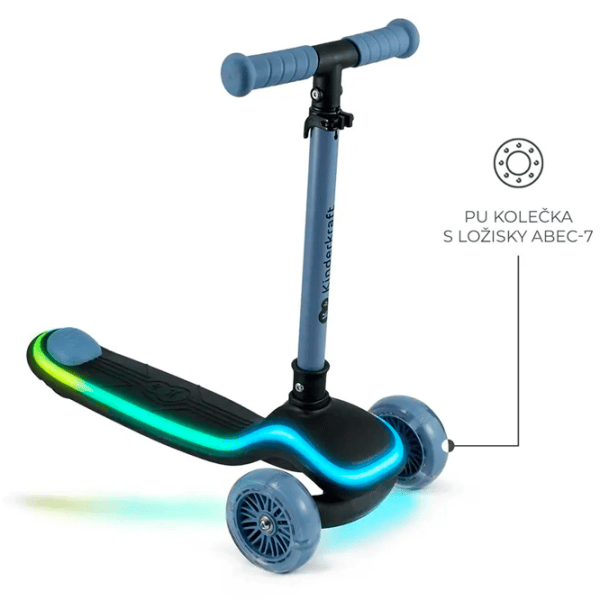 Trotinetă pentru copii cu trei roți KinderKraft Raket (KRRAKE00BLU0000) 50 kg/ Blue photo 6