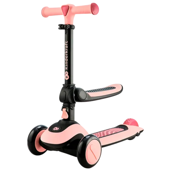 Детский трёхколёсный самокат KinderKraft Halley (KRHALL00PNK0000) 20 кг/ Розовый photo 1