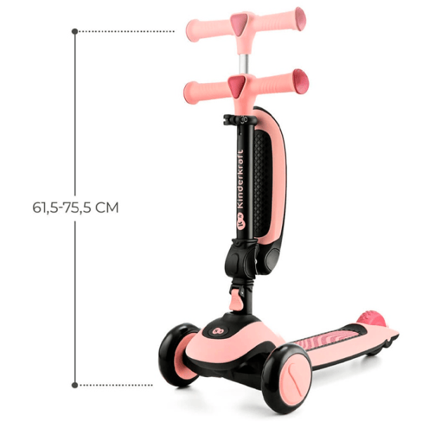Детский трёхколёсный самокат KinderKraft Halley (KRHALL00PNK0000) 20 кг/ Розовый photo 3