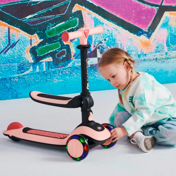 Детский трёхколёсный самокат KinderKraft Halley (KRHALL00PNK0000) 20 кг/ Розовый photo 7