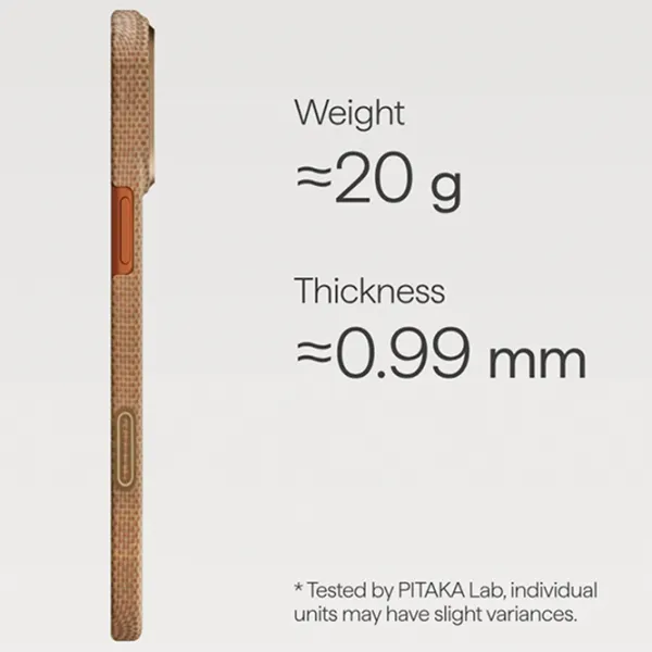 Husă pentru smartphone Apple iPhone 17 Pro Max Pitaka / MagSafe Back / PC / Golden photo 4