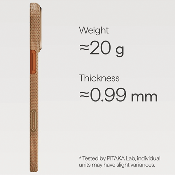 Husă pentru smartphone Apple iPhone 17 Pro Max Pitaka / MagSafe Back / PC / Golden photo 4