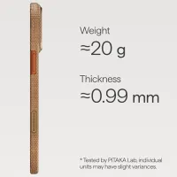 Husă pentru smartphone Apple iPhone 17 Pro Max Pitaka / MagSafe Back / PC / Golden photo 4