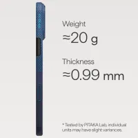 Husă pentru smartphone Apple iPhone 17 Pro Max Pitaka / MagSafe Back / PC / Dark Blue photo 4
