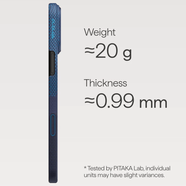Husă pentru smartphone Apple iPhone 17 Pro Pitaka / MagSafe Back / PC / Dark Blue photo 3