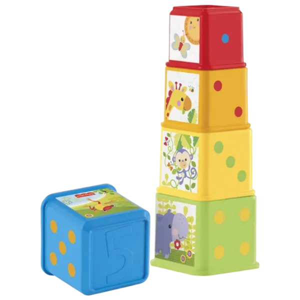 Развивающий набор Fisher Price Pyramid Animal Cubes CDC52  1+ / Разноцветный photo 1