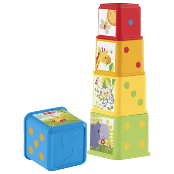 Развивающий набор Fisher Price Pyramid Animal Cubes CDC52  1+ / Разноцветный photo 1