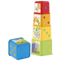 Joc educativ Fisher Price Pyramid Animal Cubes CDC52  1+ / Multicolor