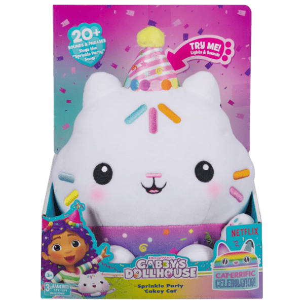 Мягкая игрушка Spin Master Gabby's Dollhouse Sprinkle Party Cakey Cat 6071152 3+ / Белый photo 6