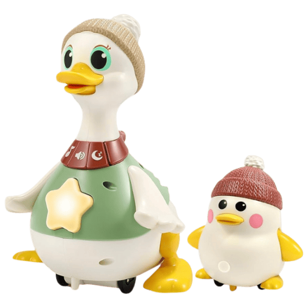 Jucărie interactivă Hola Toys Waddling Duck Family HE998701 1+ / Beige photo 1