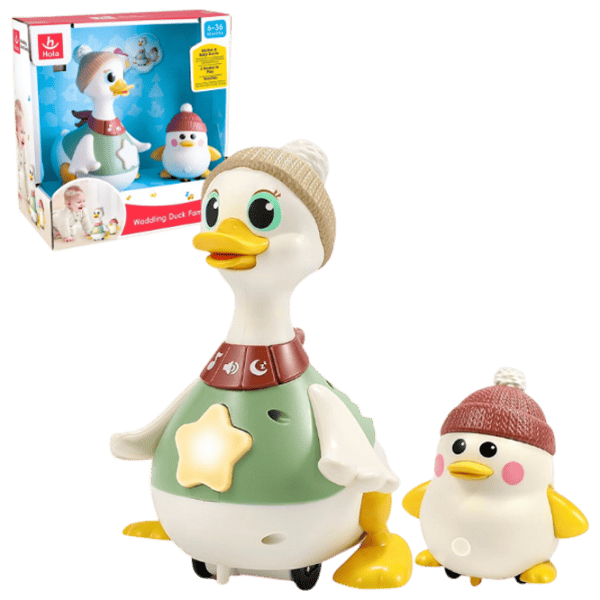 Jucărie interactivă Hola Toys Waddling Duck Family HE998701 1+ / Beige photo 2