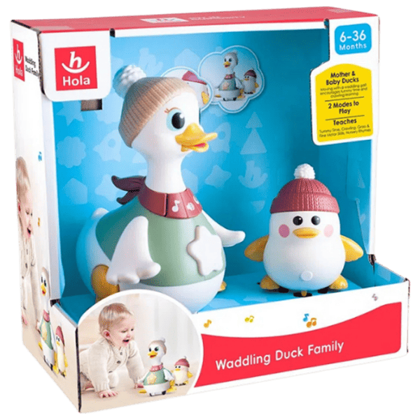 Jucărie interactivă Hola Toys Waddling Duck Family HE998701 1+ / Beige photo 3