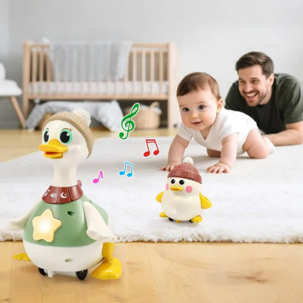 Jucărie interactivă Hola Toys Waddling Duck Family HE998701 1+ / Beige photo 4