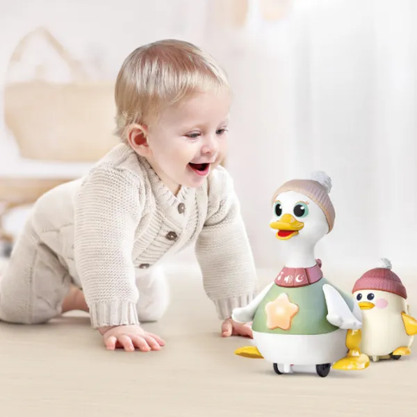 Jucărie interactivă Hola Toys Waddling Duck Family HE998701 1+ / Beige photo 5