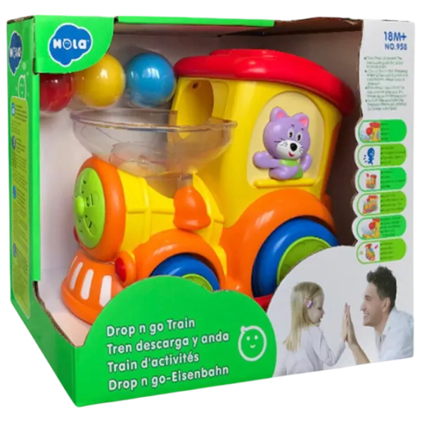Интерактивная игрушка Hola Toys Drop 'n Go Train 958 3+ / Оранжевый photo 5