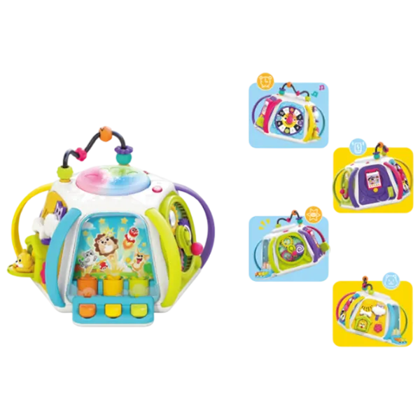 Joc educativ Hola Toys Early Learning Activity Cube HE8971 1+ / Blue photo 6