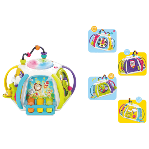 Joc educativ Hola Toys Early Learning Activity Cube HE8971 1+ / Blue photo 6