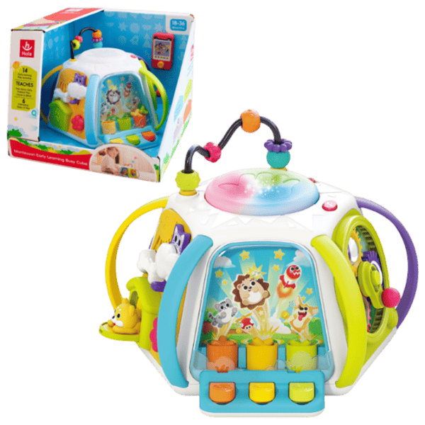 Joc educativ Hola Toys Early Learning Activity Cube HE8971 1+ / Blue photo 7