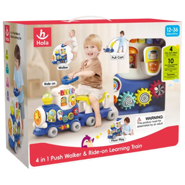 Развивающий набор Hola Toys 4 in 1 Train HE8990B  1+ / Разноцветный photo 5