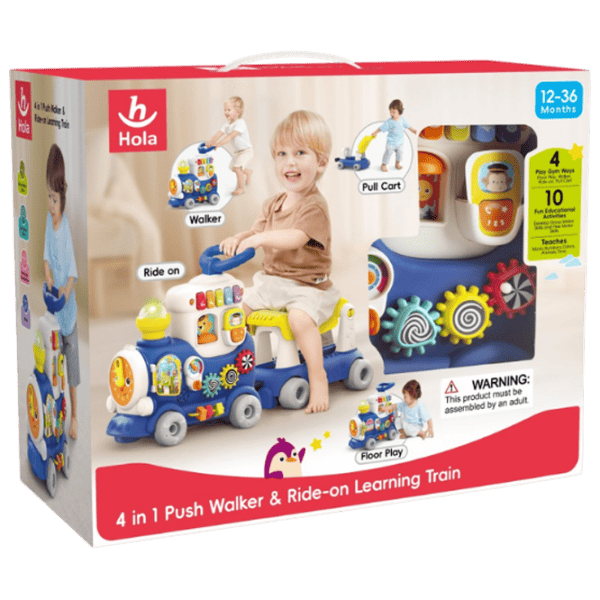 Развивающий набор Hola Toys 4 in 1 Train HE8990B  1+ / Разноцветный photo 5
