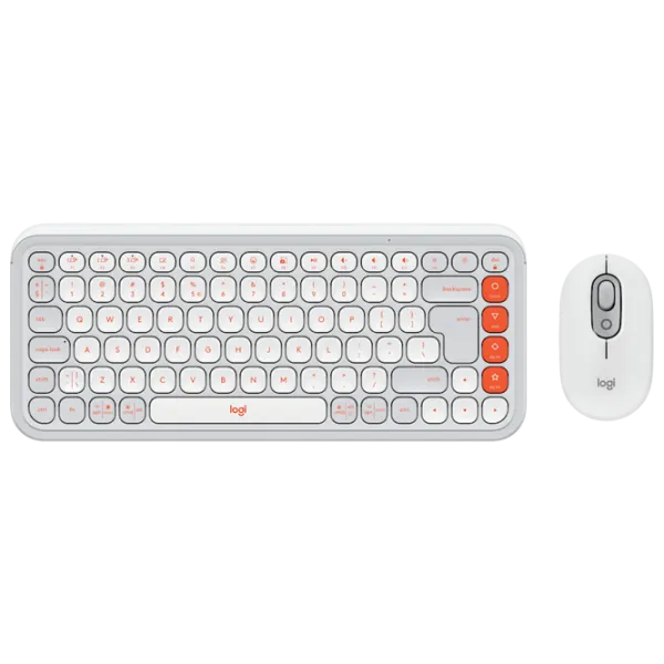 Tastatura & Mouse Logitech POP ICON Wireless Fără fir / Orange photo 1