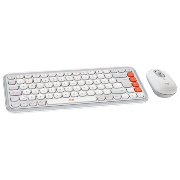 Tastatura & Mouse Logitech POP ICON Wireless Fără fir / Orange photo 2