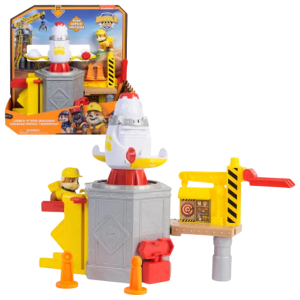 Figurine Spin Master Rubble & Crew Launch 'N' Spin Spaceship Playset 3+ / Orange photo 1