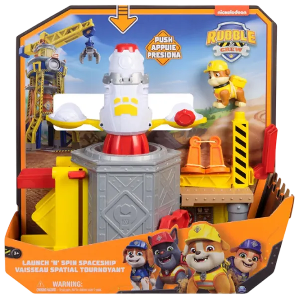 Figurine Spin Master Rubble & Crew Launch 'N' Spin Spaceship Playset 3+ / Orange photo 8