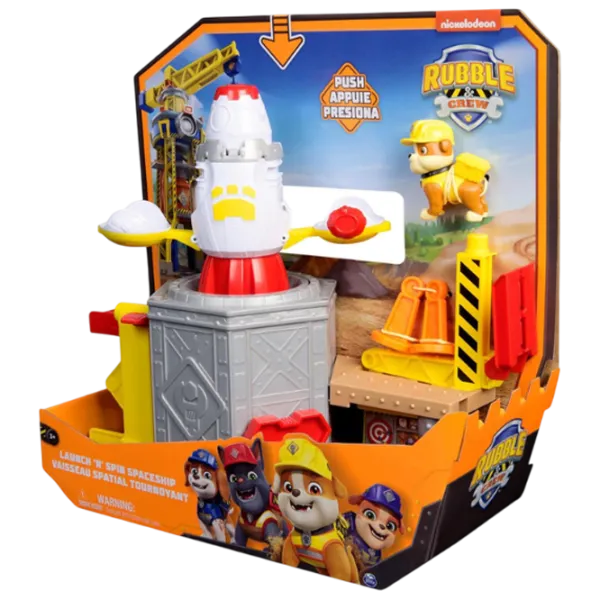 Figurine Spin Master Rubble & Crew Launch 'N' Spin Spaceship Playset 3+ / Orange photo 9