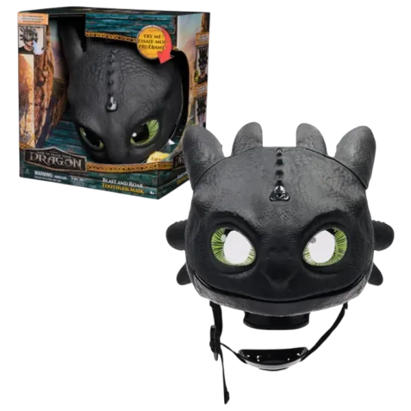 Jucărie interactivă Spin Master DreamWorks Dragons Toothless Interactive Mask 5+ / Black photo 1