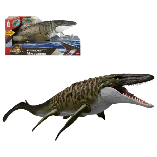 Figurină Mattel Jurassic World Ocean Protector Mosasaurus 4+ / Green photo 2