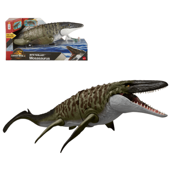 Figurină Mattel Jurassic World Ocean Protector Mosasaurus 4+ / Green photo 2
