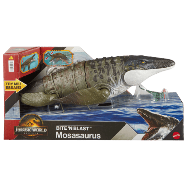 Figurină Mattel Jurassic World Ocean Protector Mosasaurus 4+ / Green photo 3