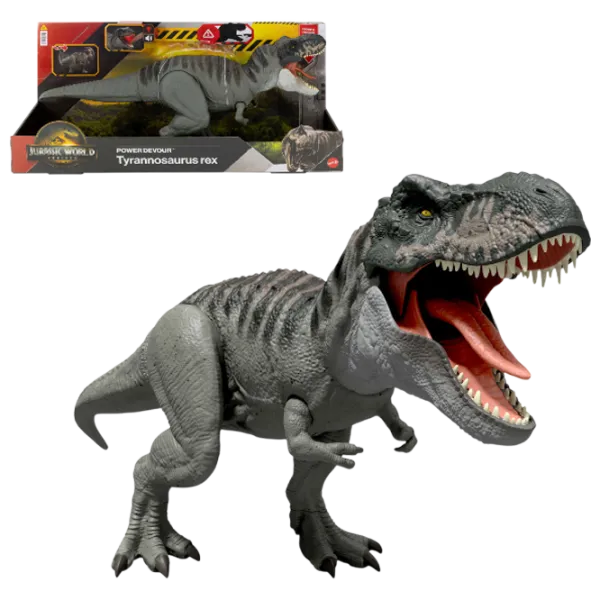 Figurină Spin Master Jurassic World Real FX Roarivores Tyrannosaurus Rex 4+ / Gray photo 7