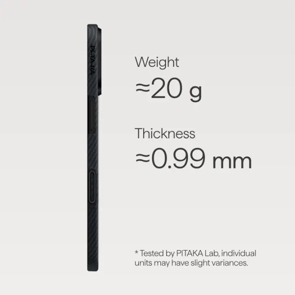 Husă pentru smartphone Apple iPhone 17  Pitaka / MagSafe Back / PC / Gray Black photo 3