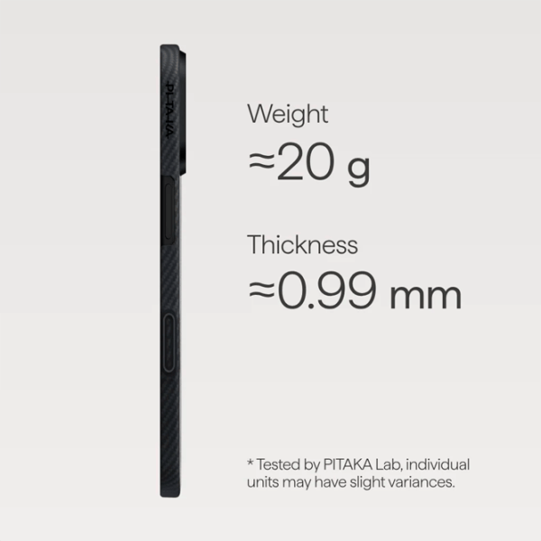 Husă pentru smartphone Apple iPhone 17  Pitaka / MagSafe Back / PC / Gray Black photo 3