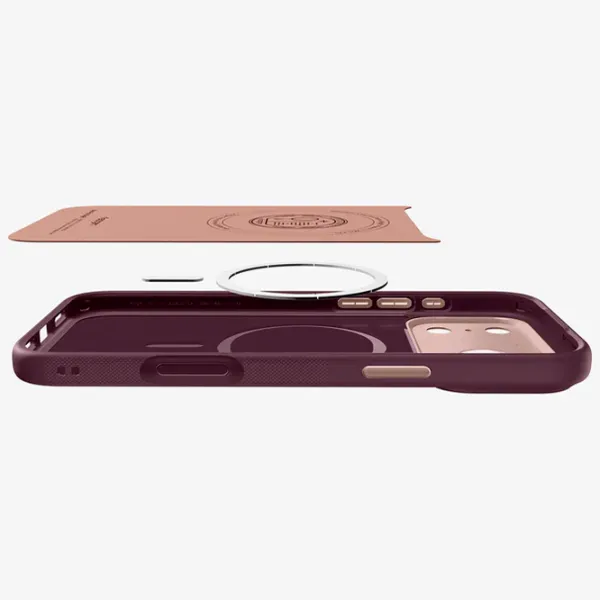 Чехол для смартфона Apple iPhone 17 Pro Max Spigen / MagSafe Back / ТПУ / Beige Бургундия photo 5