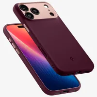 Husă pentru smartphone Apple iPhone 17 Pro Max Spigen / MagSafe Back / TPU / Beige Burgundy photo 6