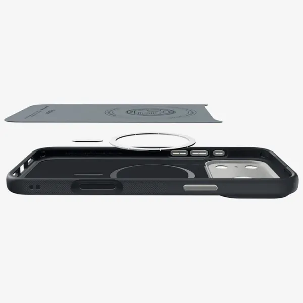 Чехол для смартфона Apple iPhone 17 Pro Max Spigen / MagSafe Back / ТПУ / Серый Черный photo 4