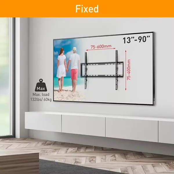 Suport TV Barkan E407 B VESA 600 x 400 mm photo 2