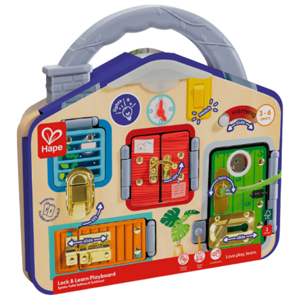Игровой набор Hape Love Play. Learn Запирай и учись E1111 3+ / Разноцветный Коричневый photo 1
