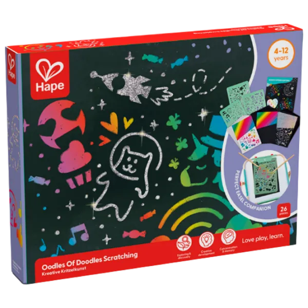 Креативный набор Hape Love Play. Learn Волшебные каракули E1071 3+ / Разноцветный Черный photo 1