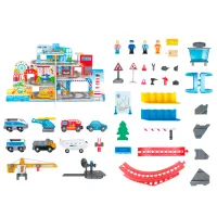 Set jucării Hape Play Essentials Complexul feroviar Mega-City E3768 3+ / Multicolor Red photo 2