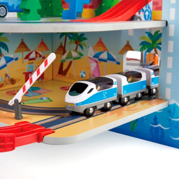 Игровой набор Hape Play Essentials Железнодорожный комплекс Мега-Сити E3768 3+ / Разноцветный Красный photo 7