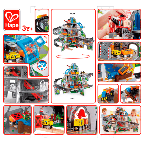 Игровой набор Hape Play Essentials Могучая горная шахта E3753 3+ / Разноцветный Серый photo 4