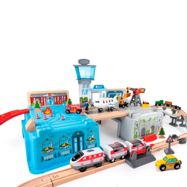 Set jucării Hape Play Essentials Transport Urban în Lădiță E3773 3+ / Multicolor Blue photo 3