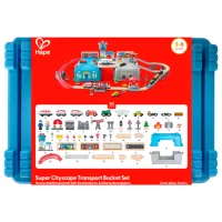 Игровой набор Hape Play Essentials Городской Транспорт в Ведёрке E3773 3+ / Разноцветный Синий photo 6